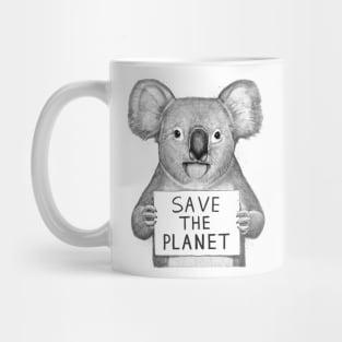 Koala save the planet Mug